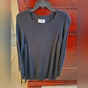 Black long knitted sweater old navy size med